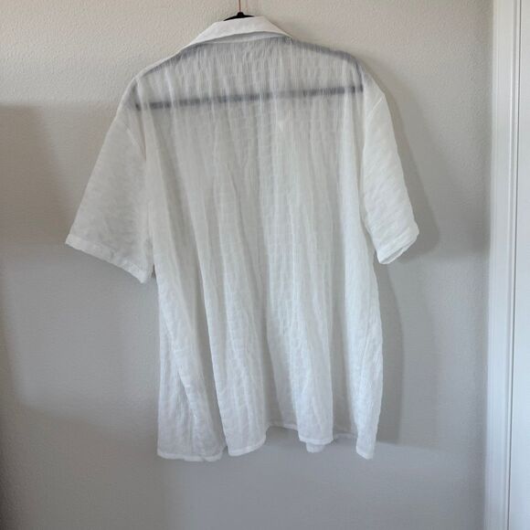 EUC White Sheer Textured 2-Piece Matching Set - Picture 4 of 8